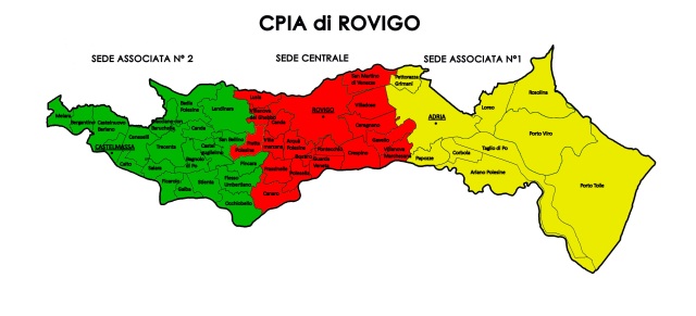 Mappa Provincia Rovigo - Sedi CPIA